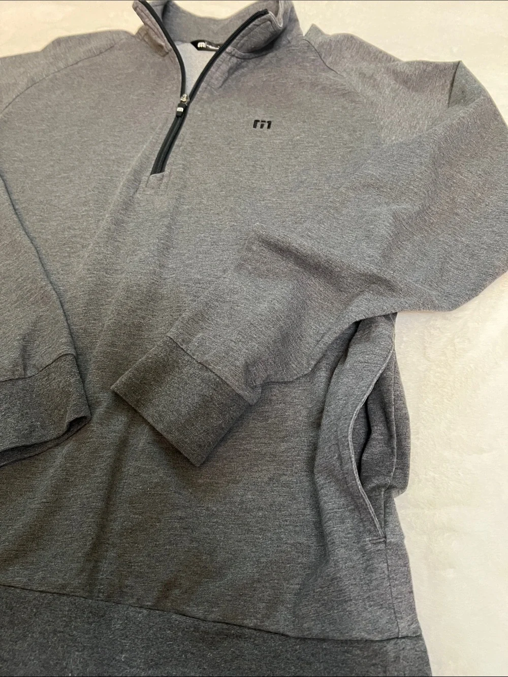 Travis Mathew Zachary Half Zip Pullover Gray Size M